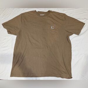 Carhartt Men's Tan Short Sleeve Pocket Tee